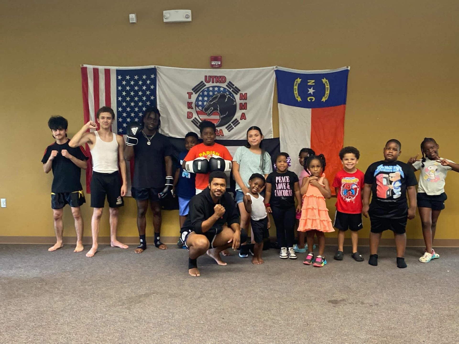 Group photo after a martial arts class